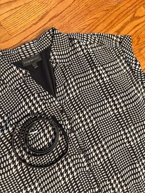 Black & White Houndstooth shirt dress